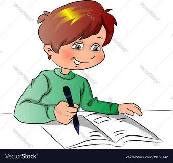Картинки мальчик пишет