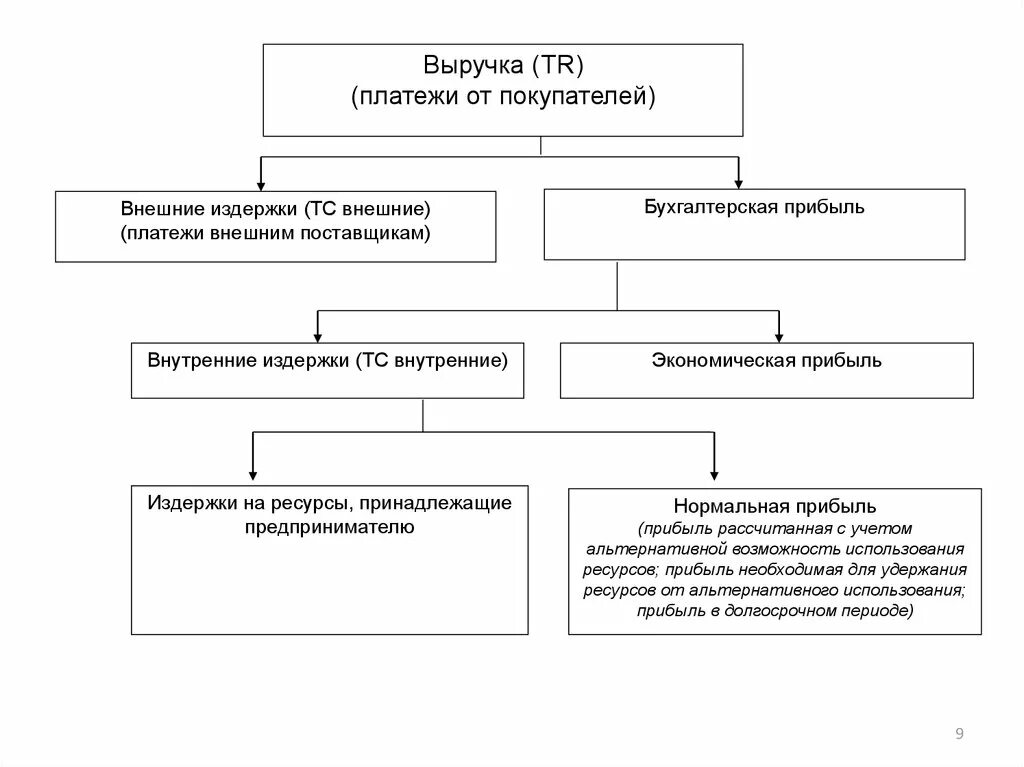 Основные платежи организации