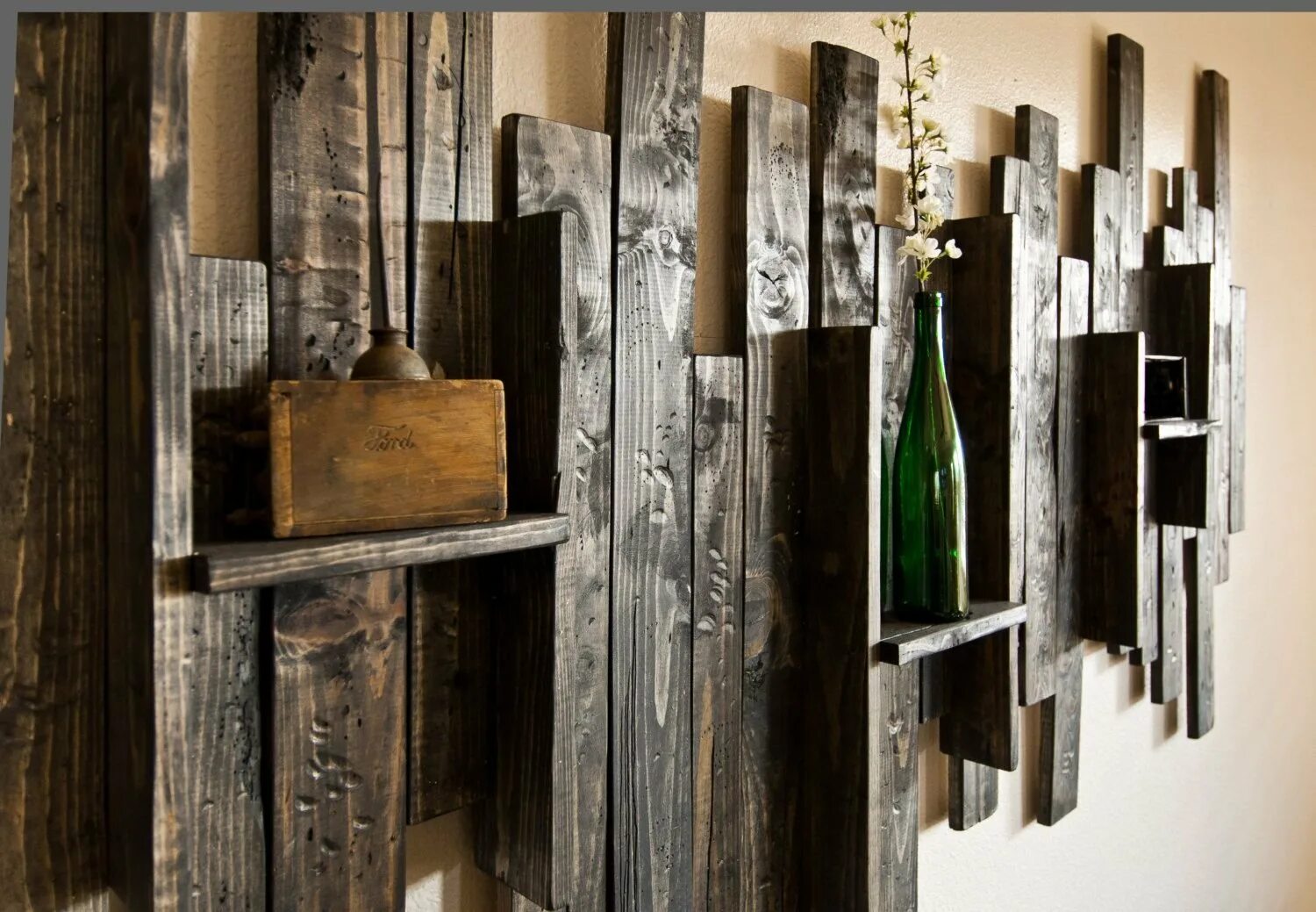 The Hughes' Dining Room Reclaimed Wood Accent Wall Reclaimed wood accent wall, W