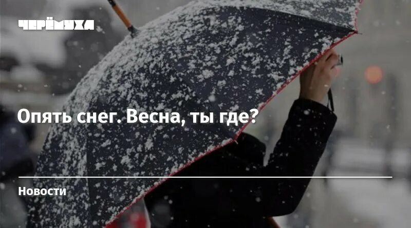 Сегодня снег пришел. Опять снег. Снег опять снег. Опять снег весной.