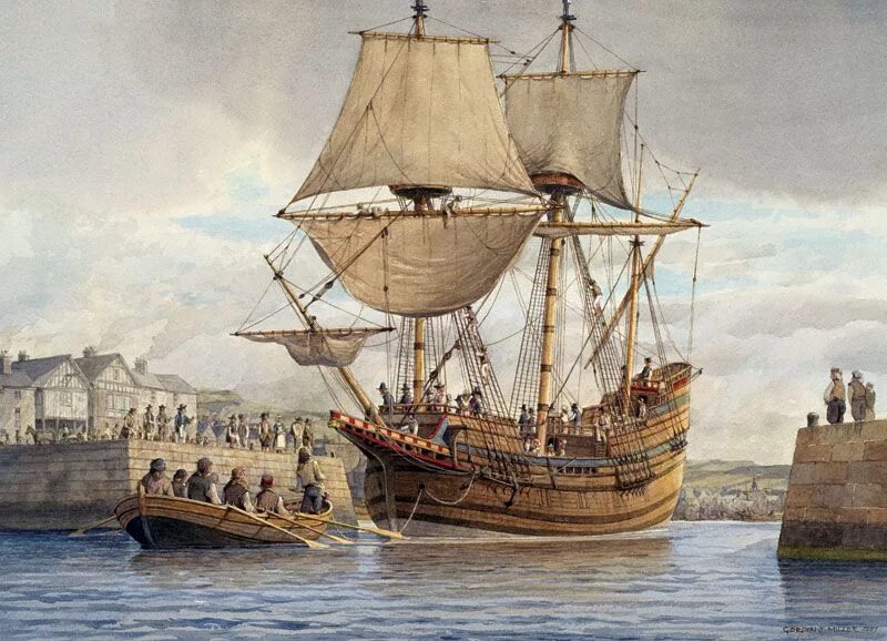 Корабль Мэйфлауэр 1620. Мэйфлауэр корабль 1620 год. Мэйфлауэр Пилигримы. Корабль пилигримов Mayflower.