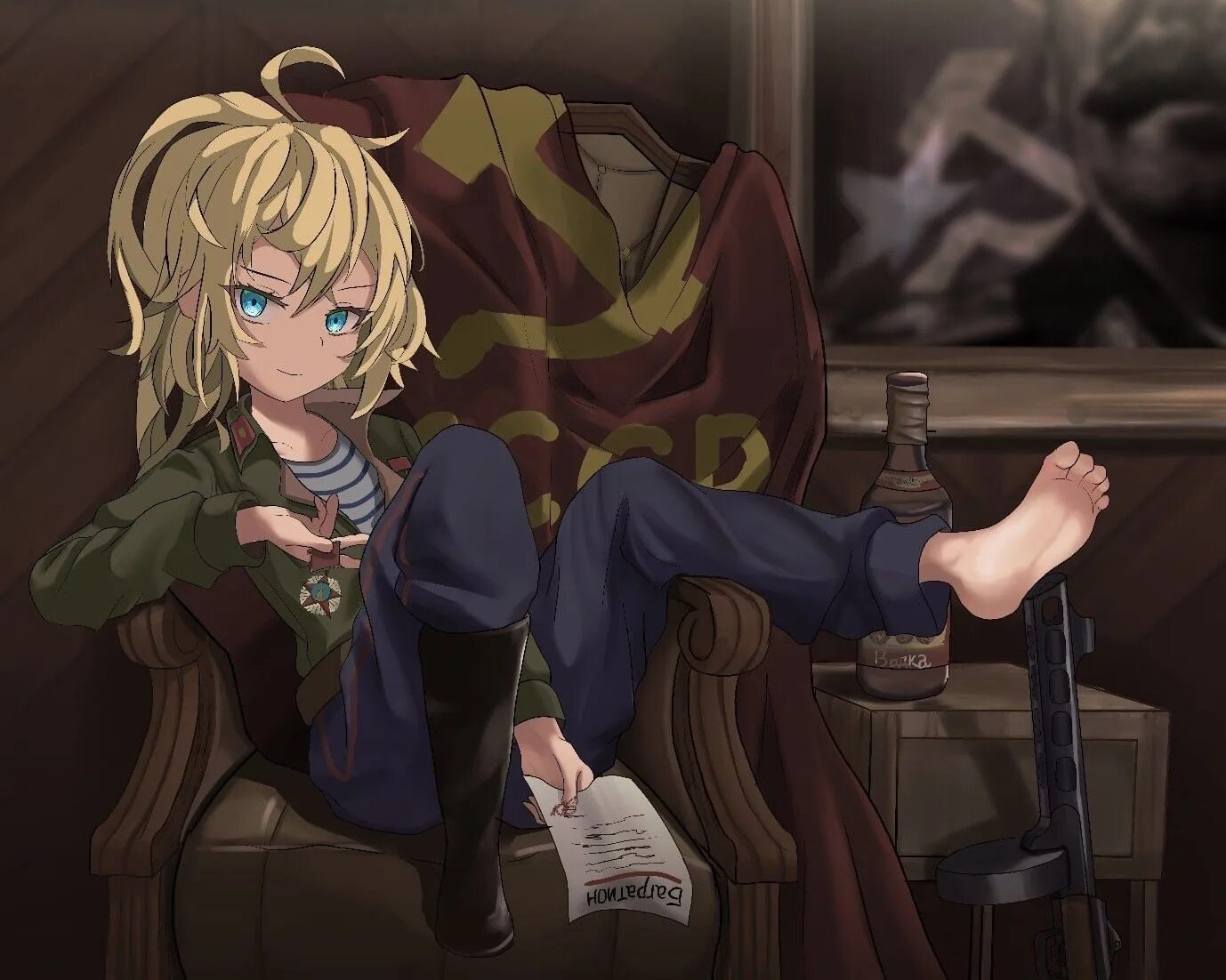 Evil feet. Youjo Senki Таня. Таня Дегуршафф Youjo Senki. Youjo Senki Таня Дегуршаф.