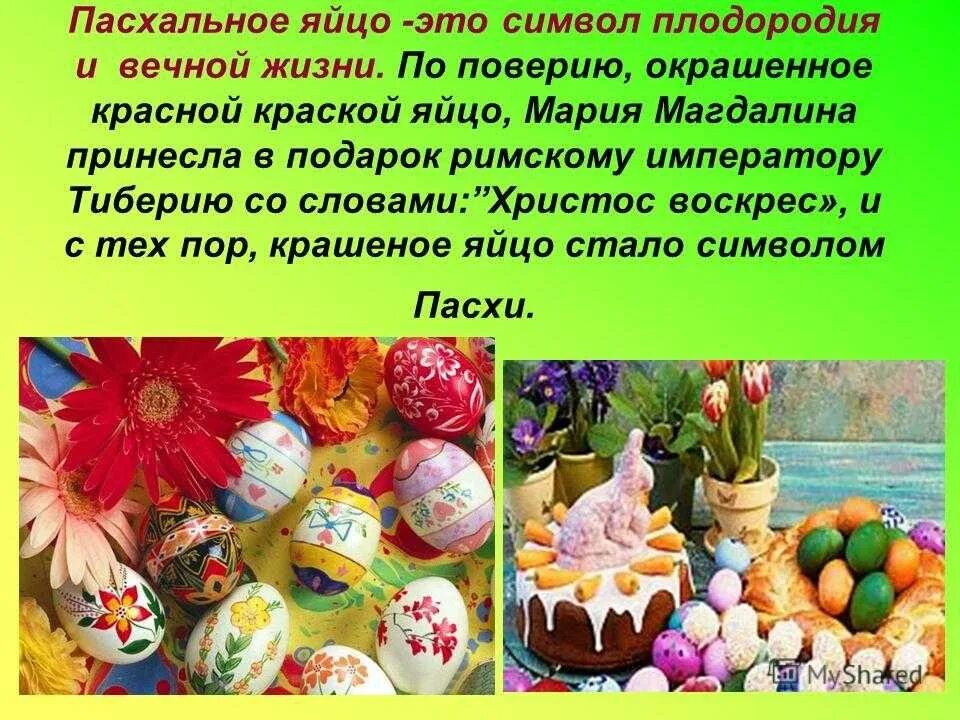 Сообщение о пасхе 4 класс