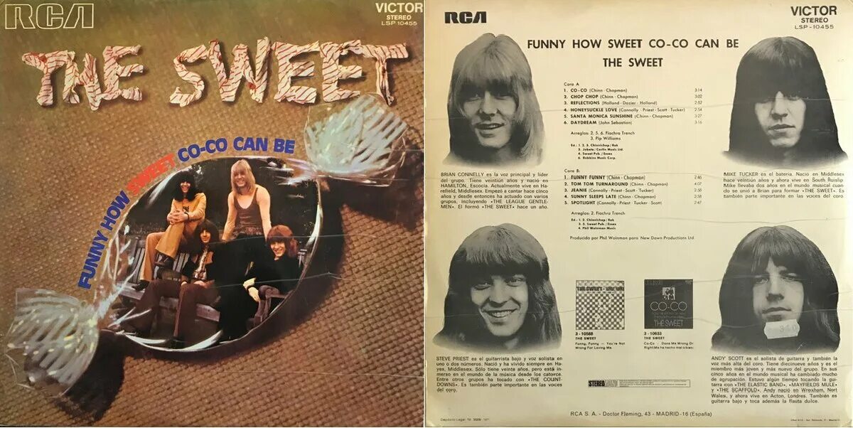 Sweet e. 1971 - Funny how Sweet co-co can be. Группа Sweet обложки альбомов. Постеры группы Sweet. Sweet LP 1971.