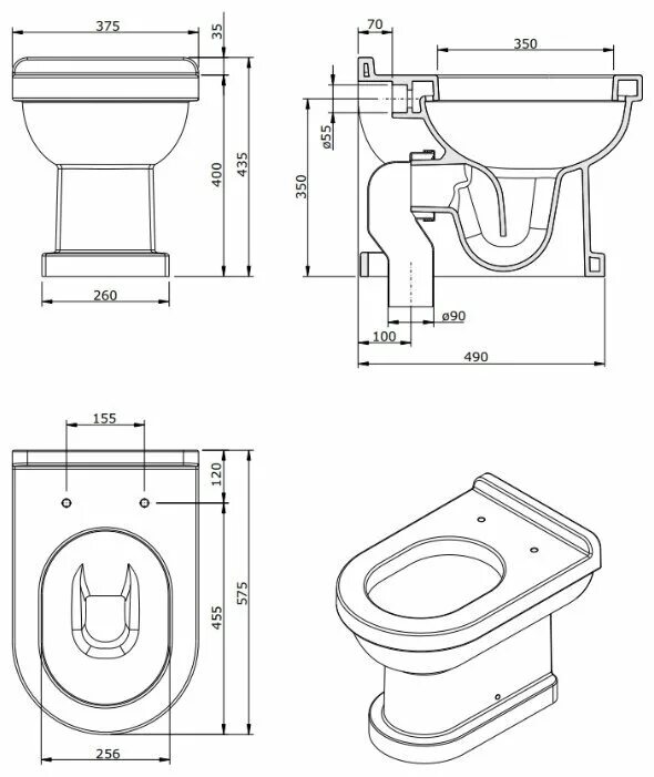 Унитаз с бачком напольный American Standard Colony 751da001 с вертикальным выпуском. Унитаз с бачком напольный Oceanus 1-001.2 с вертикальным выпуском. Унитаз с бачком напольный ido 682001811 с вертикальным выпуском. Унитаз с бачком напольный Svedbergs WC 9085 С вертикальным выпуском.