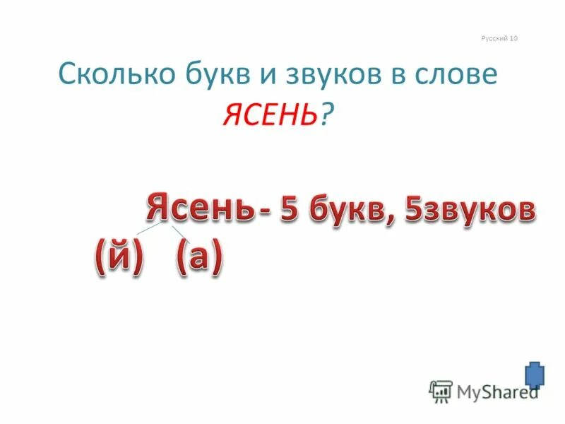 Слово цветы сколько букв сколько звуков