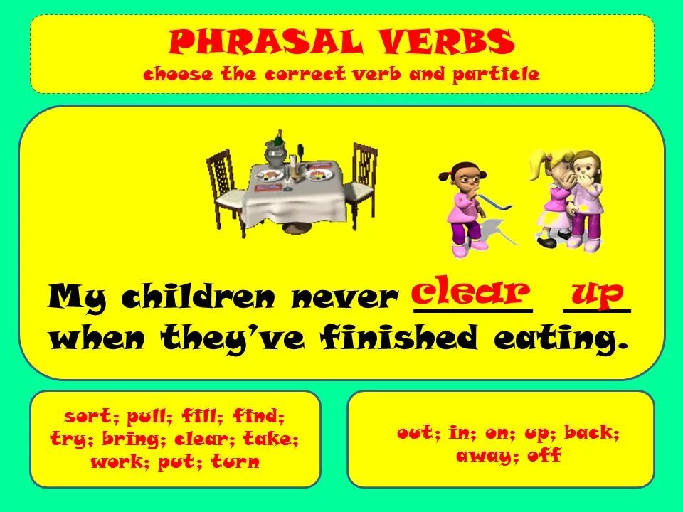 Fill in off away back up. Phrasal verbs. Phrasal verbs be. Correct Phrasal verbs. Fill Phrasal verbs.