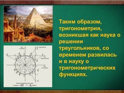Что относится к тригонометрии