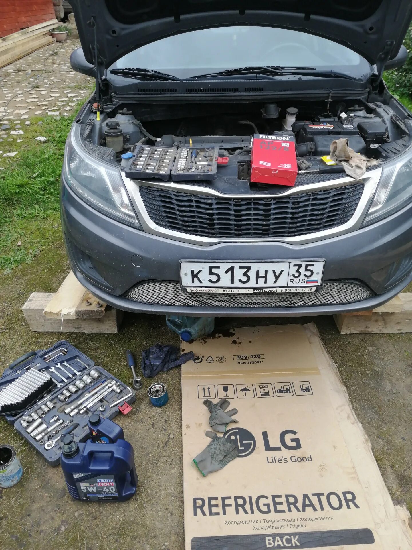 Очередная замена масла - KIA Rio (2G), 1,4 л, 2010 года плановое ТО DRIVE2