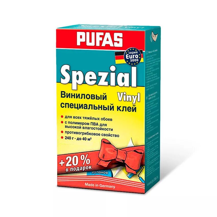 Pufas клей для обоев. Pufas Euro 3000 виниловый специальный клей. Клей обойный ПУФАС евро виниловый. Обойный клей pufas +20%. Клей pufas Euro 3000 Glass Spezial 500гр.