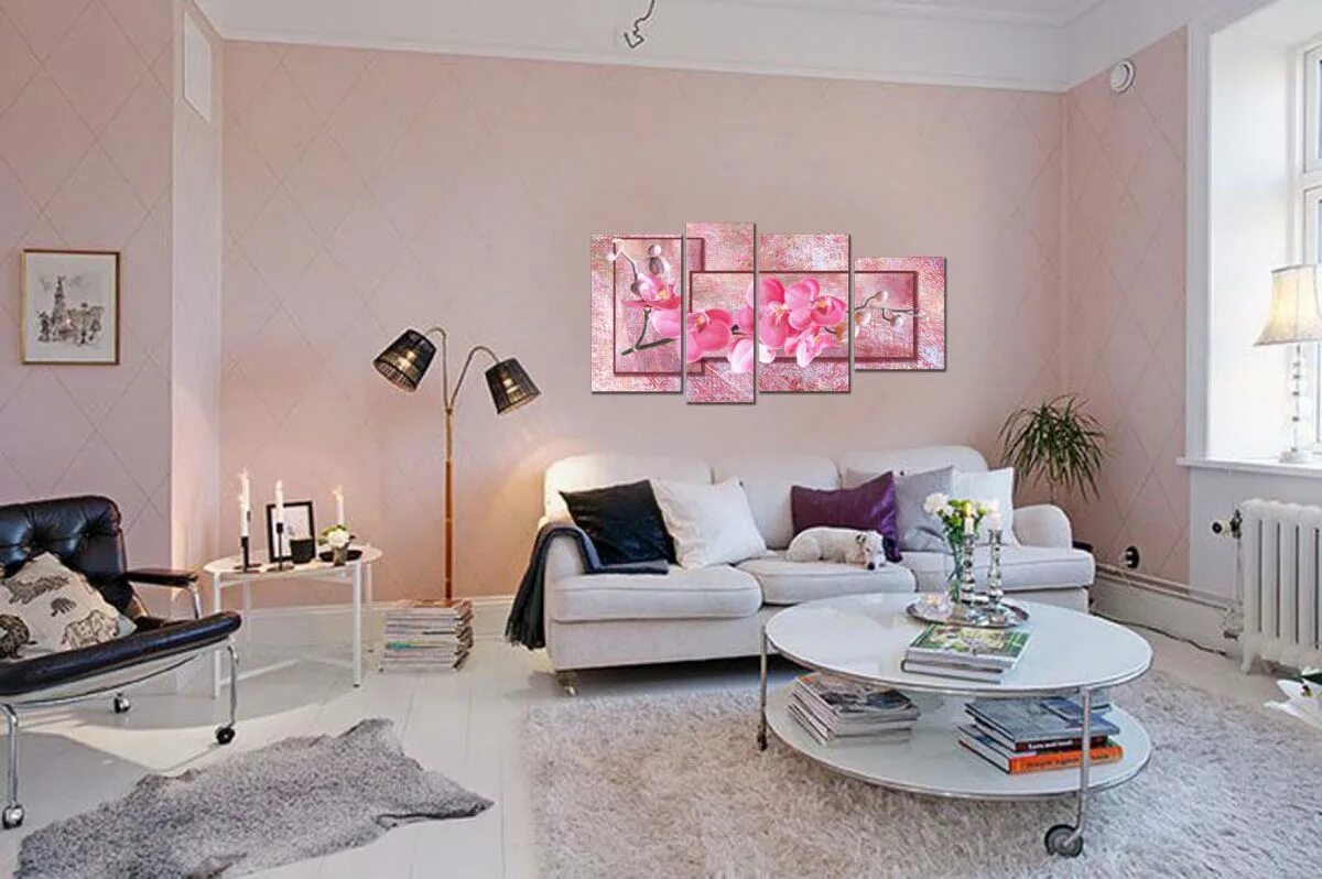 Покрашенные стены в интерьере. Окрашенные стены в гостиной. Бледно розовые стены. Бледно розовый цвет стен. Краски под обои цвета