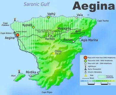 Aegina tourist map - Ontheworldmap.com