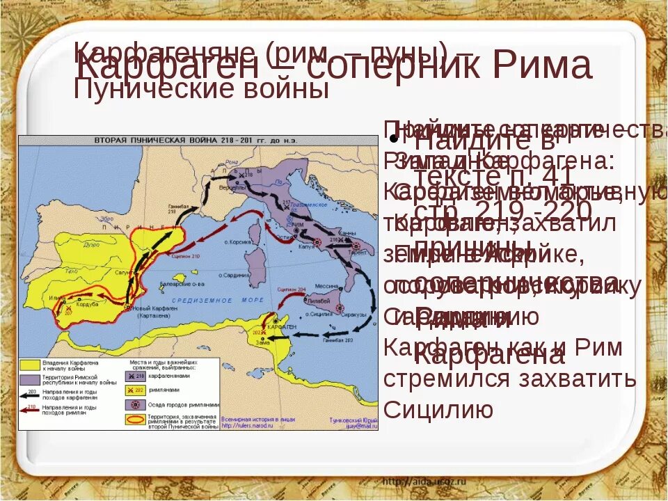 Карта Рима Пунические войны-2. Карта древнего Рима Пунические войны. Начните в тетради заполнение таблицы пунические войны