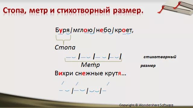 Стопы в стихотворении