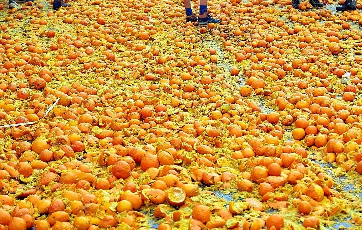 Битва апельсинами в Италии. • Битва апельсинов (Battle of the Oranges) - Италия. Апельсины (в Испании, Италии, Португалии, Греции),. Апельсин в Италии праздник.