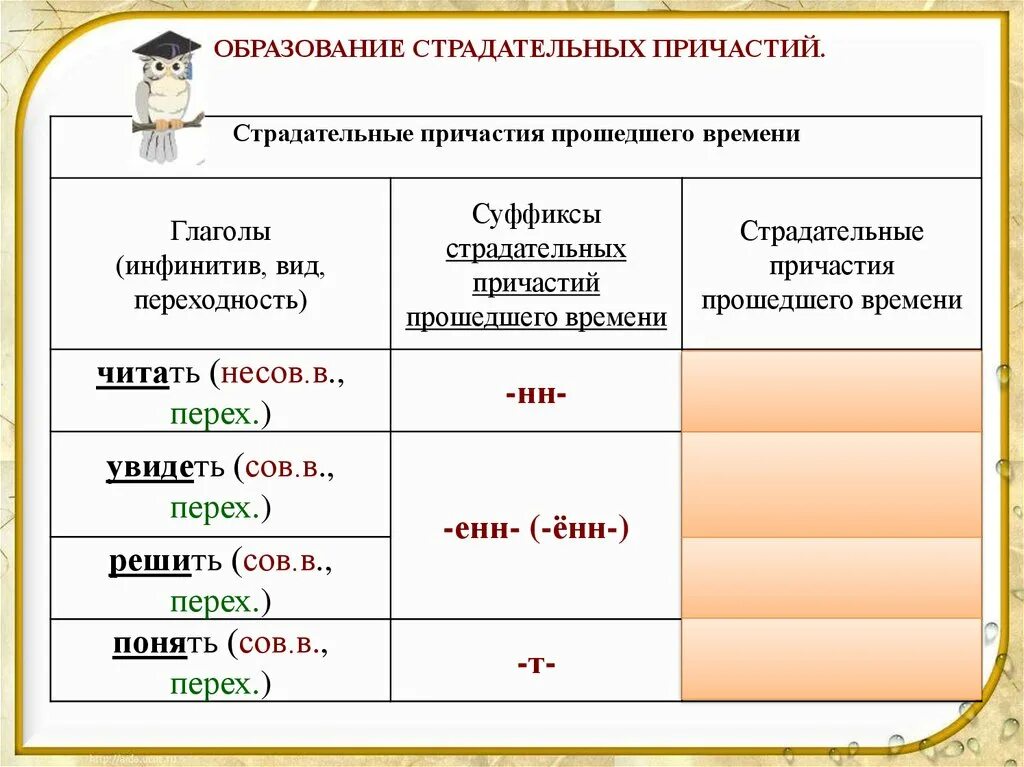 Образованна полная форма. Действительные и страдательные причастия. Страдательные причастия прошедшего времени. Действительны и страдаьедьные Причастие прошедшего времени. Страдательное Причастие.