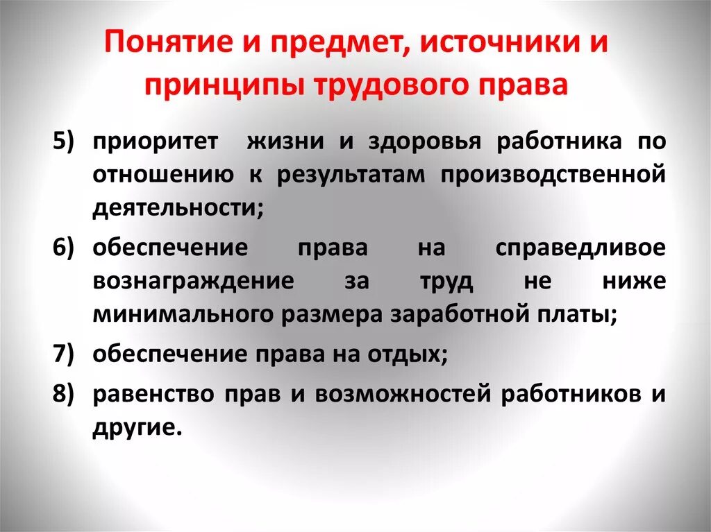 Трудовое право принципы и источники. Трудовое право: понятие, предмет, источники..