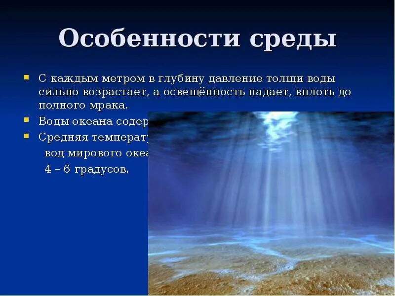 Верхние толщи воды. Свет в водной среде. Свет в водной среде обитания. Освещенность воды. Особенности воды.