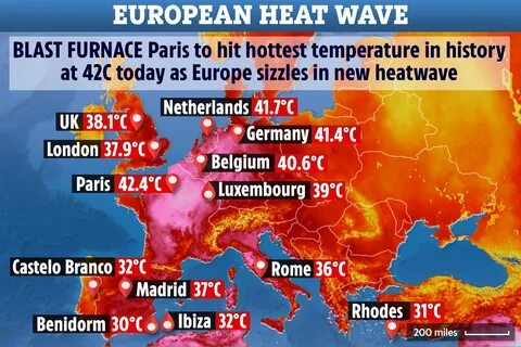 21. The heatwave has swept across Europe, breaking all-time records. 