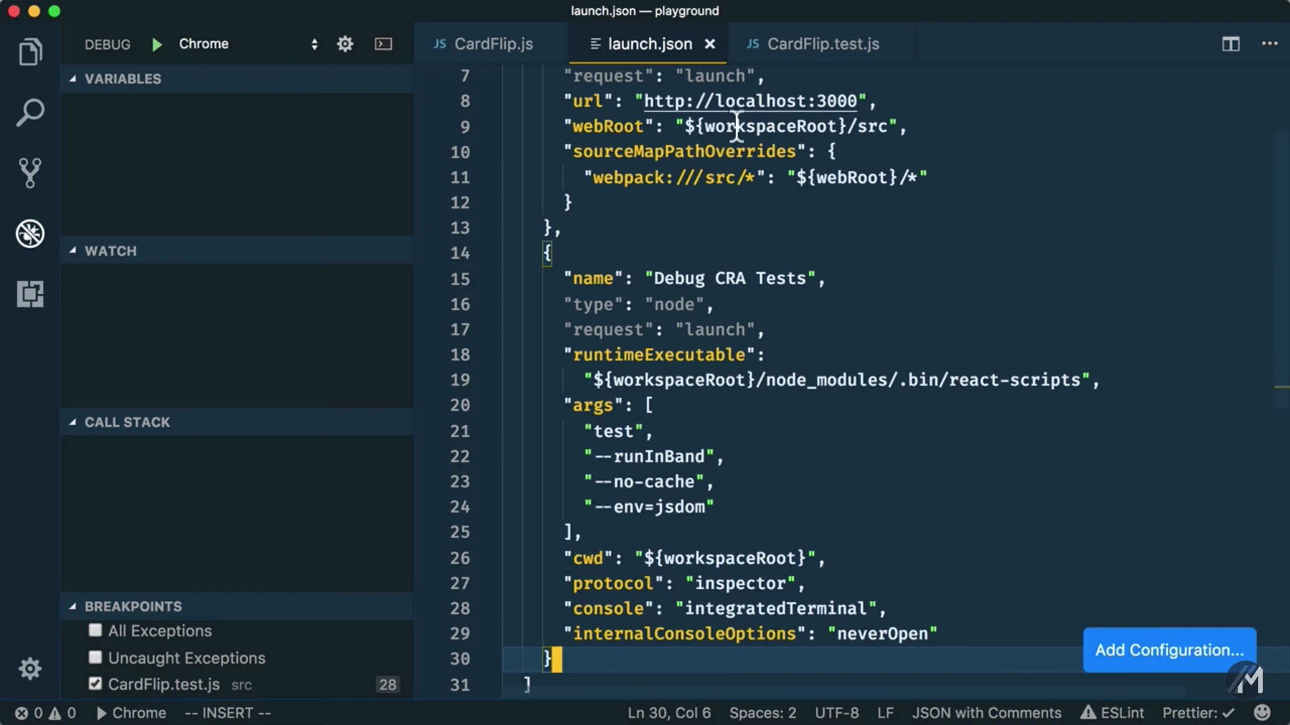 Debug test. Vs code mac. дебаггинг. debug vs code. vs code react.
