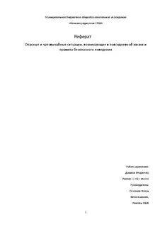 Образец реферата по обж