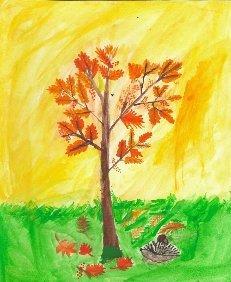 Осень картинки пошагово. Осенние рисунки. Рисунок на тему осень. Детский рисунок на тему осень. Осенний лес рисунок.
