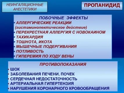 Неингаляционные анестетики