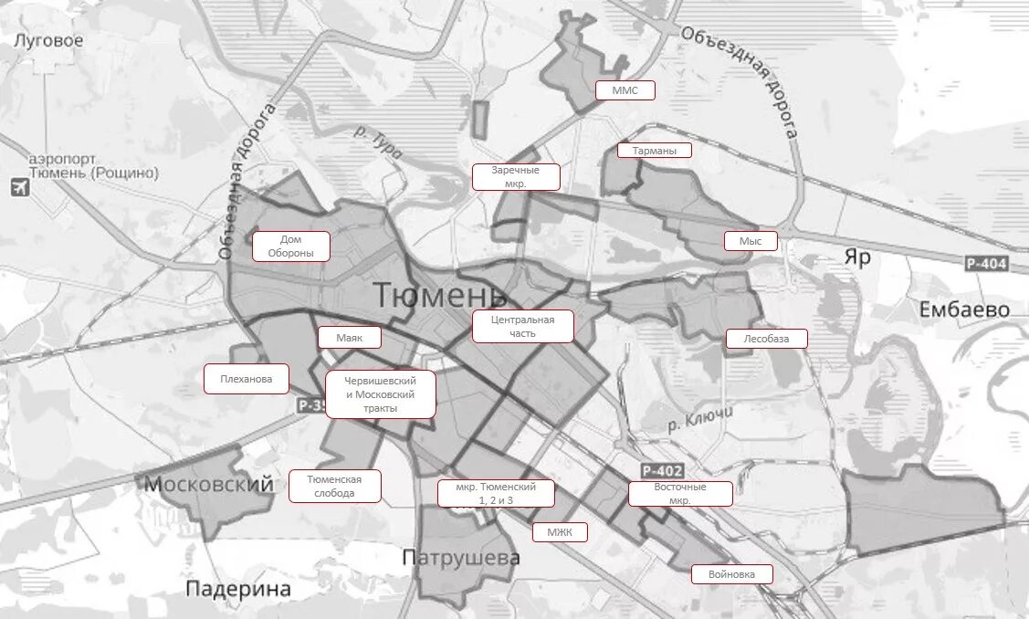 Тюмень какой район. Тюмень районы города на карте. Карта Тюмени по районам города. Районы Тюмени на карте. Карта Тюмени по микрорайонам.