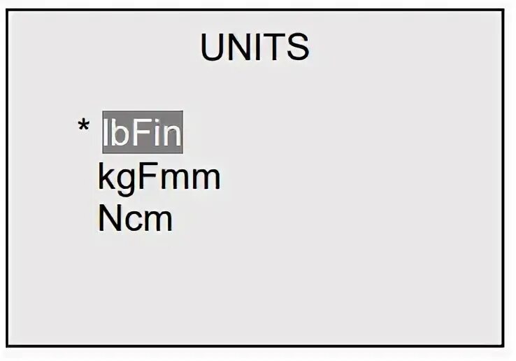 Select units