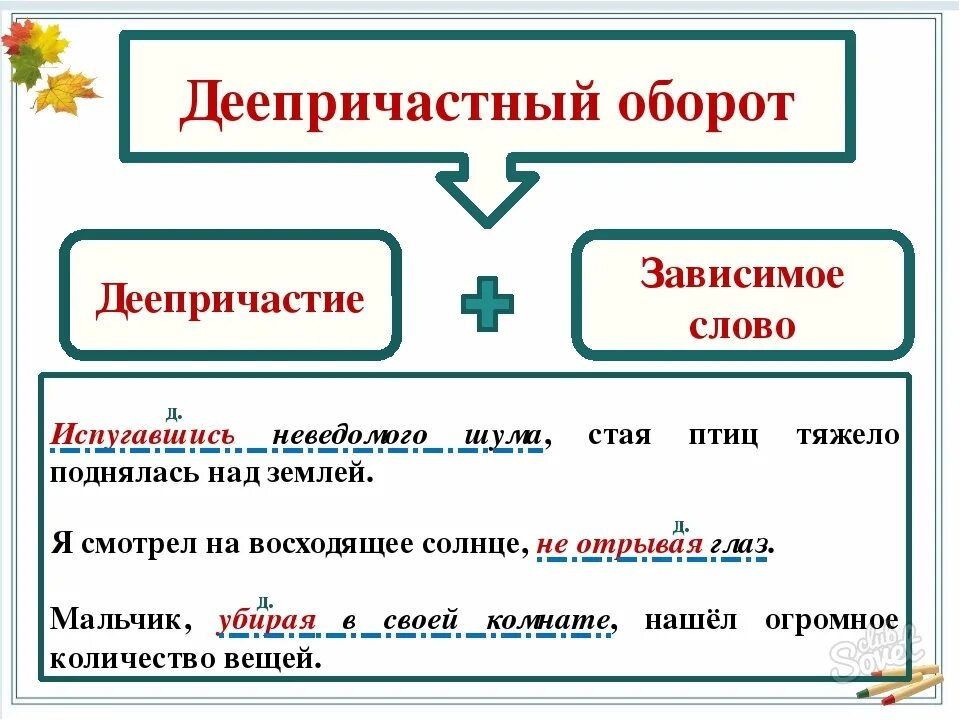 Деепричастие в середине предложения выделяется запятыми. Деепричастный оборот 7 класс правила. Деепричастный оборот примеры 7 класс. Как понять деепричастный оборот. Правило деепричастие и деепричастный оборот 7 класс.