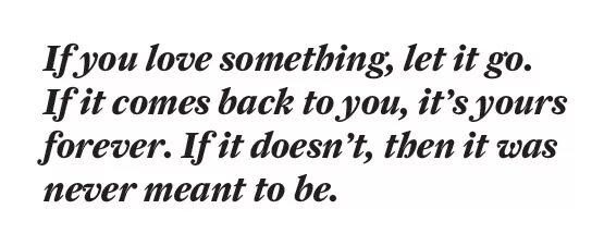 Let something go