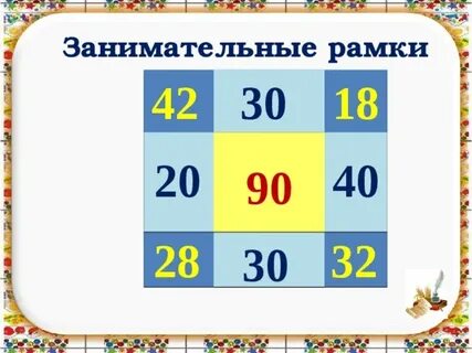Математика занимательные рамки