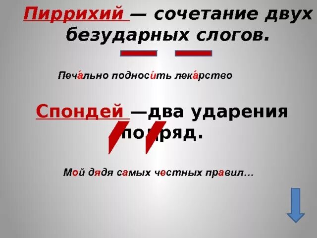 Пиррихий и спондей. Пиррихий размер стиха. Пиррихий это стихотворный размер. Ямб Хорей пиррихий спондей.