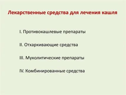 Эффективные препараты для лечения кашля