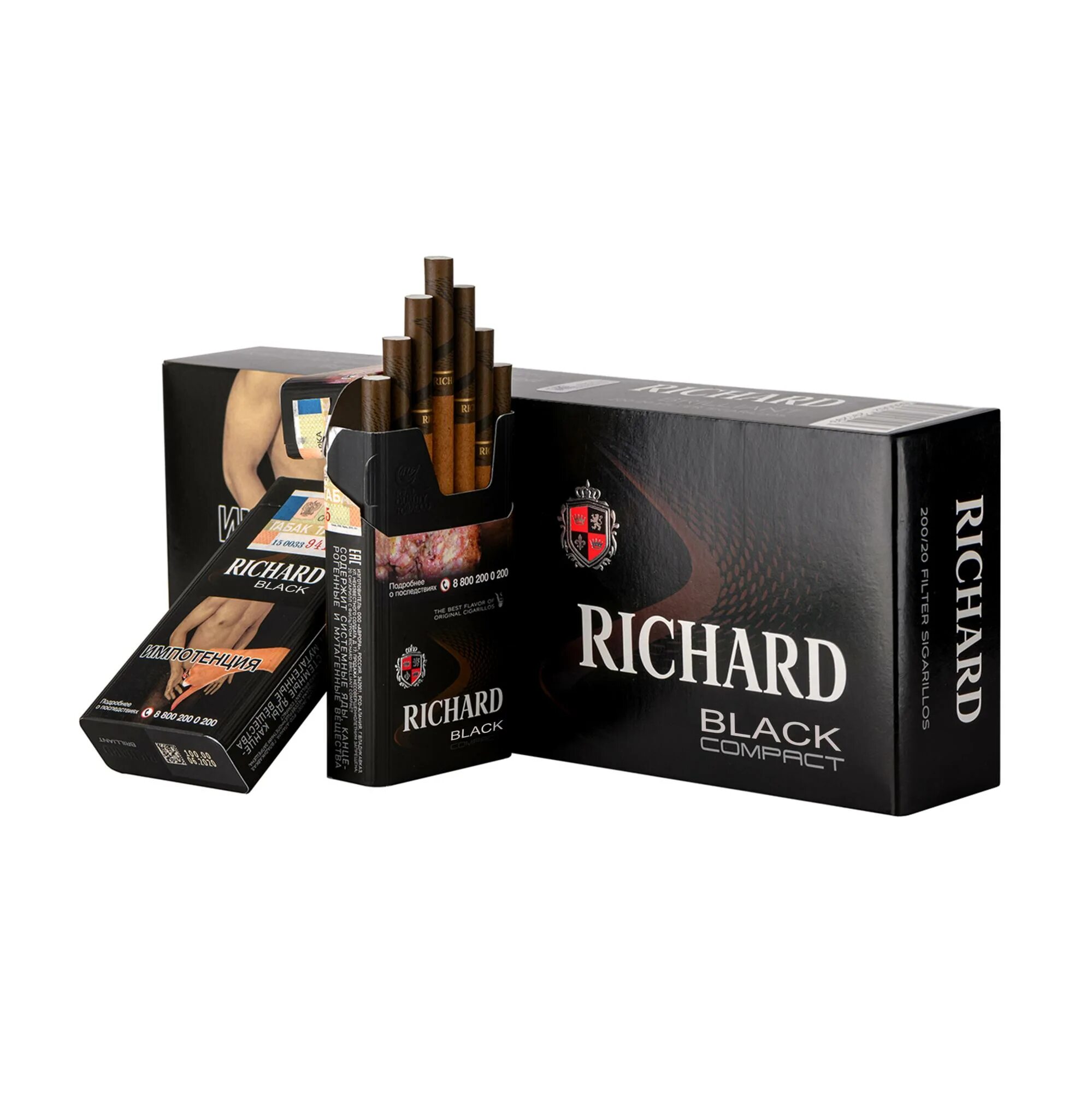 Сигареты Richard Black Compact. Сигариллы Richard Black Compact.