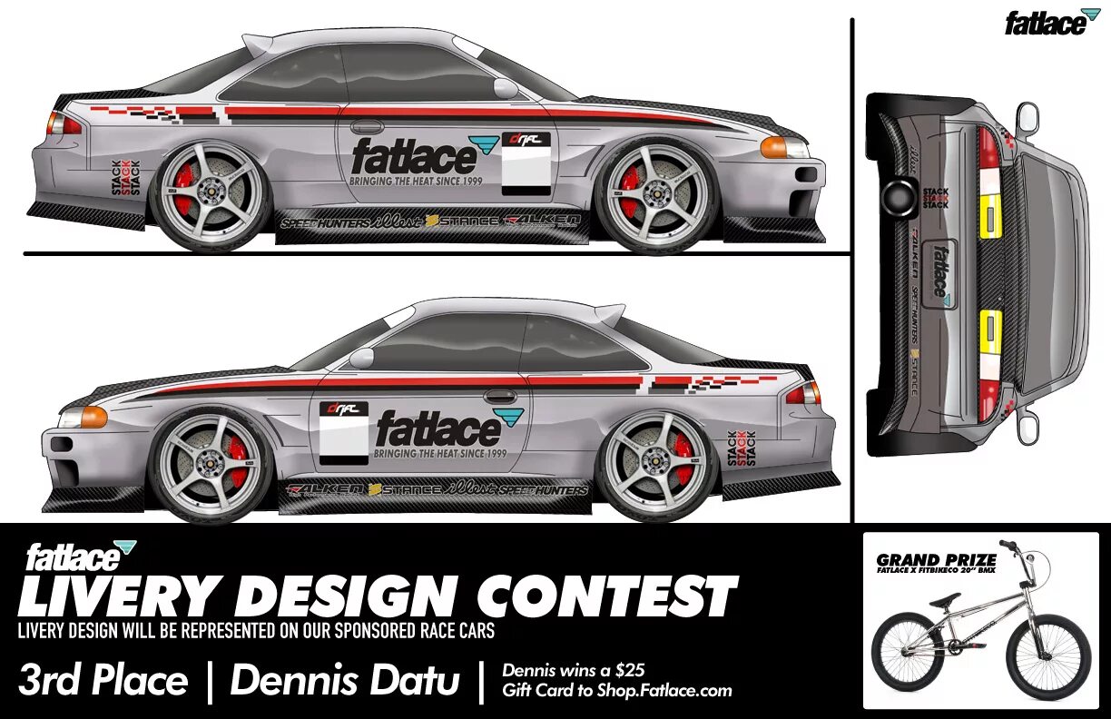 Since 1999. Fatlace. Fatlace Sticker. Декали для винилов JDM. Fatlace s14.