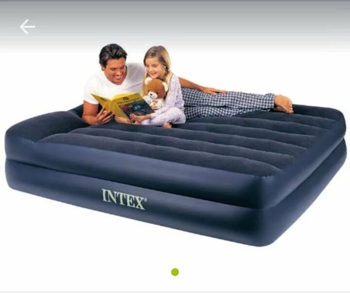 Надувную двуспальную кровать intex. Матрас интекс 1.52х2.03х47. кровать надувная intex 66720. кровать интекс с подголовниками классик 190×99×23 фото.