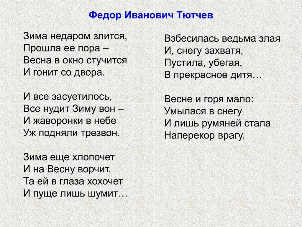 Характеристика стихотворения тютчева зима недаром злится. Стих Федора Тютчева зима недаром злится. Стихотворение ф.Тютчев зима недаром злится. Ф̠.т̠т̠ю̠т̠ч̠е̠в̠. З̠и̠м̠а̠ н̠е̠ д̠а̠р̠о̠м̠ з̠л̠и̠т̠ь̠с̠я̠.