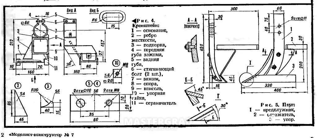 Плуг своими руками чертежи с размерами. Плуг для мотоблока моделист конструктор. моделист конструктор плуг.