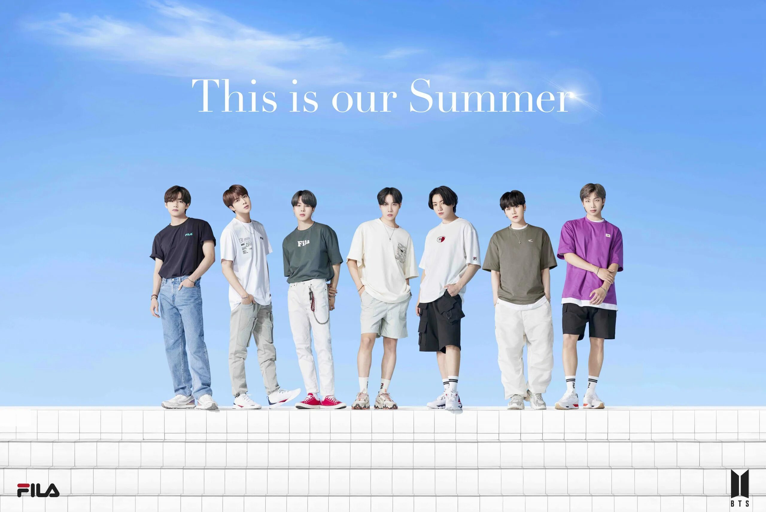 BTS Фила 2021. BTS X Fila 2021. БТС Fila 2021. BTS Summer 2021. This is our love