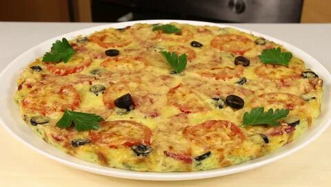 Пицца из кабачков с сыром