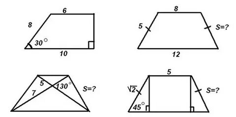 Площадь трапеции самостоятельная работа