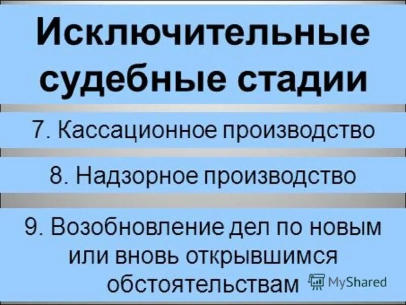 Производство в надзорной инстанции в гражданском процессе. Стадия кассационного надзорного производства. Стадии надзорного производства. Апелляционная кассационная и надзорная инстанции. Стадия кассационного надзорного производства.