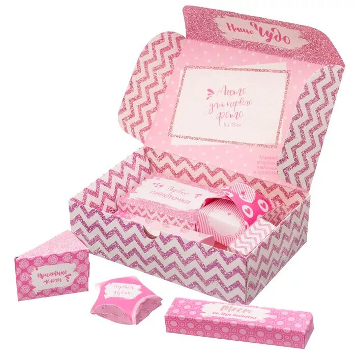 Подарочная коробка с косметикой. Набор канцелярии. Подарок для девочки. Набор "для идей" подарочный. Бокс косметики в подарок.