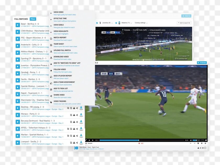 Футбольный Скаут. Player Report плагин. Футбол на видеоплеере. Wyscout platform. Player reports