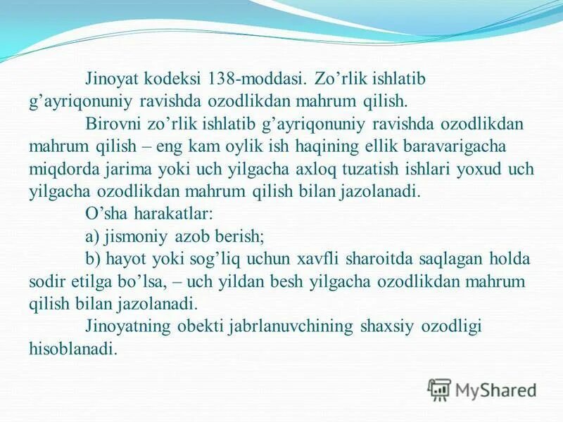 Jinoyat kodeksi lex uz