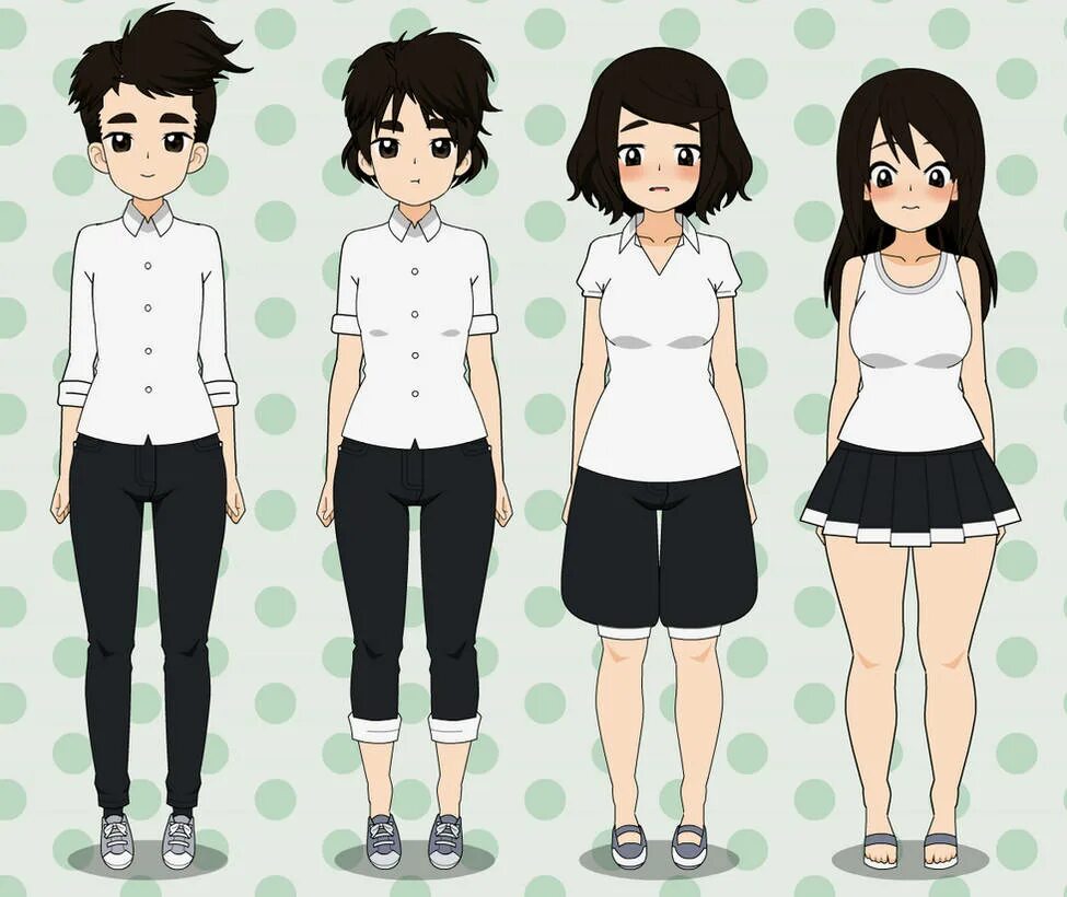 TG. Comic boy to girl