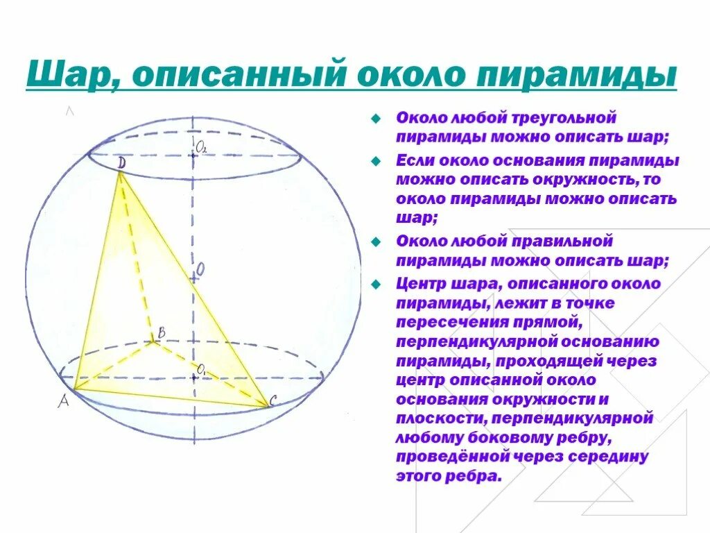 Вокруг шара. Сфера описанная около пирамиды формулы. Радиус шара описанного вокруг пирамиды. Радиус сферы описанной около пирамиды. Радиус описанной вокруг пирамиды сферы.