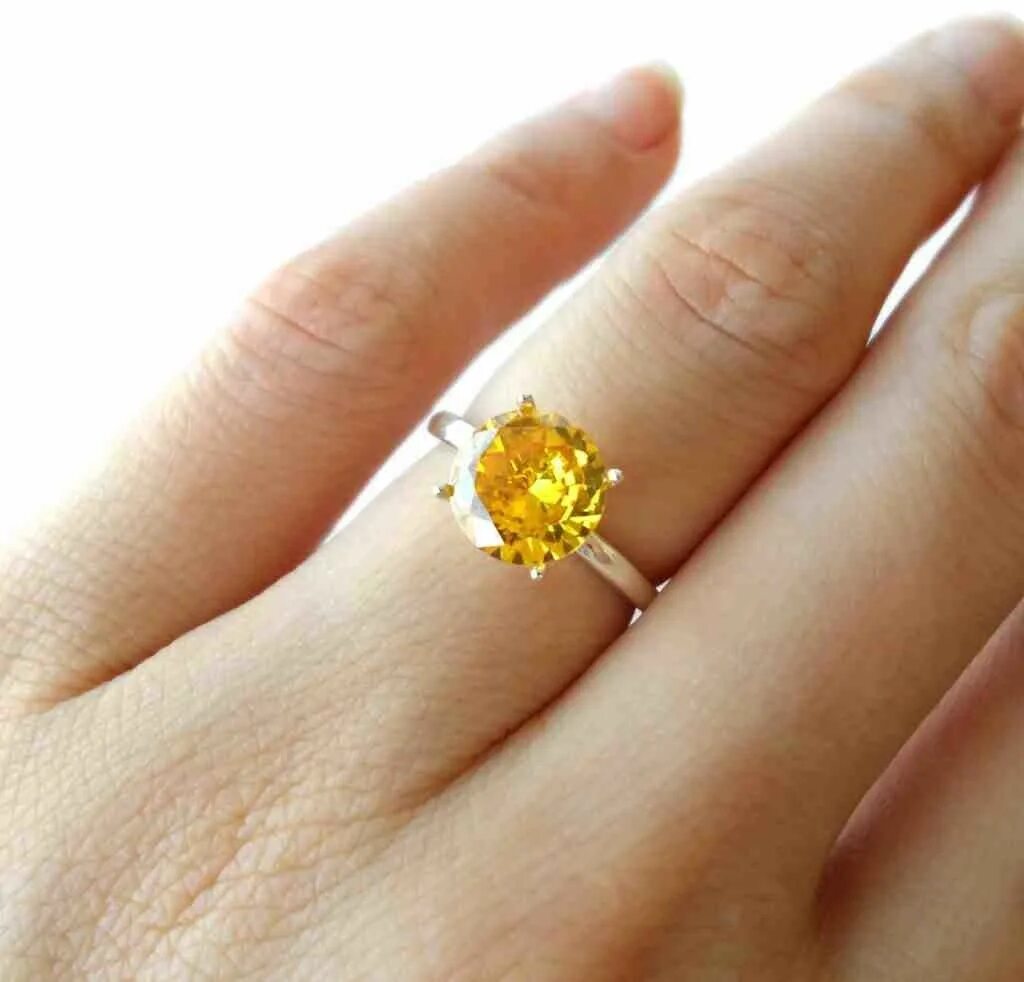 We wish right Fancy pink diamond, Fancy yellow diamond ring, Yellow diamond