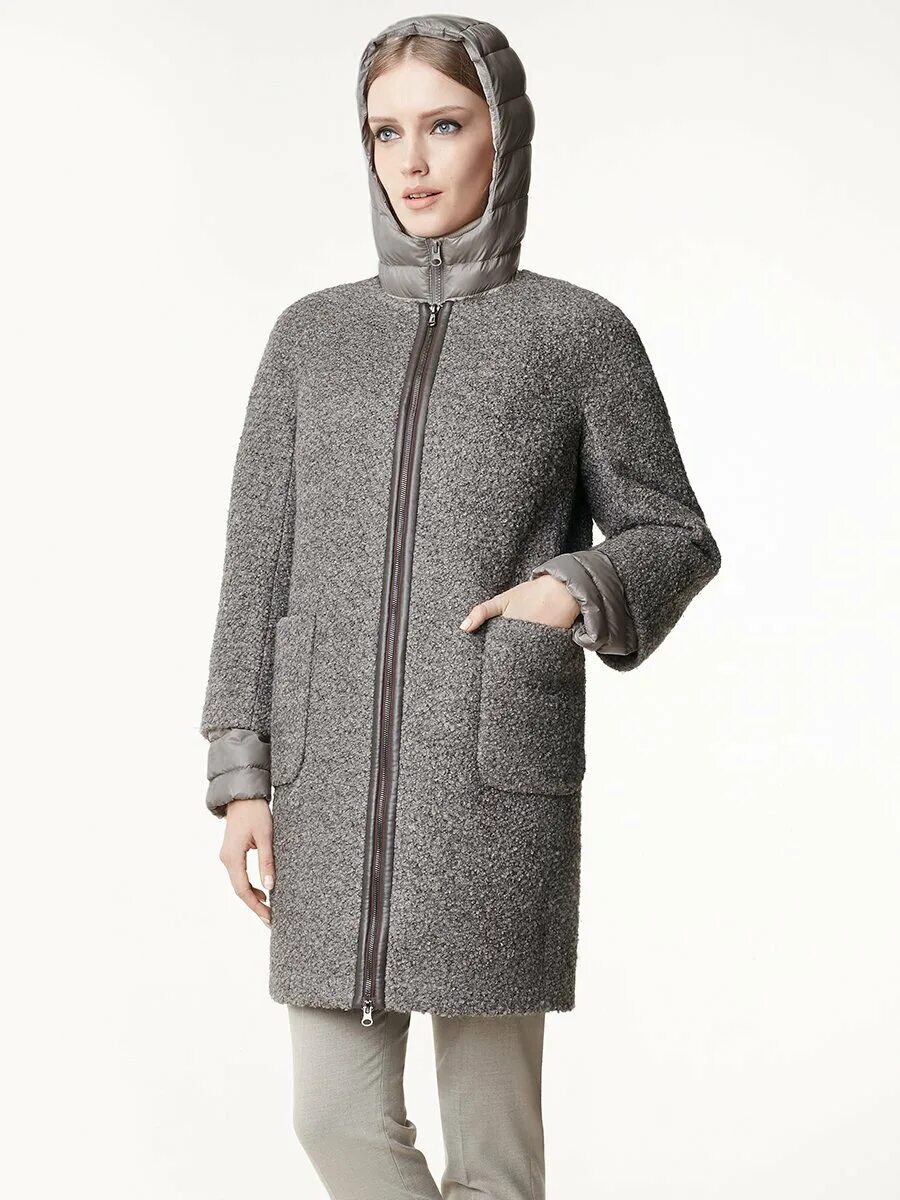 светло серые пальто pompa. пальто бренда pompa. пальто кокон pompa. женское пальто pompa. пальто pompa #264203.